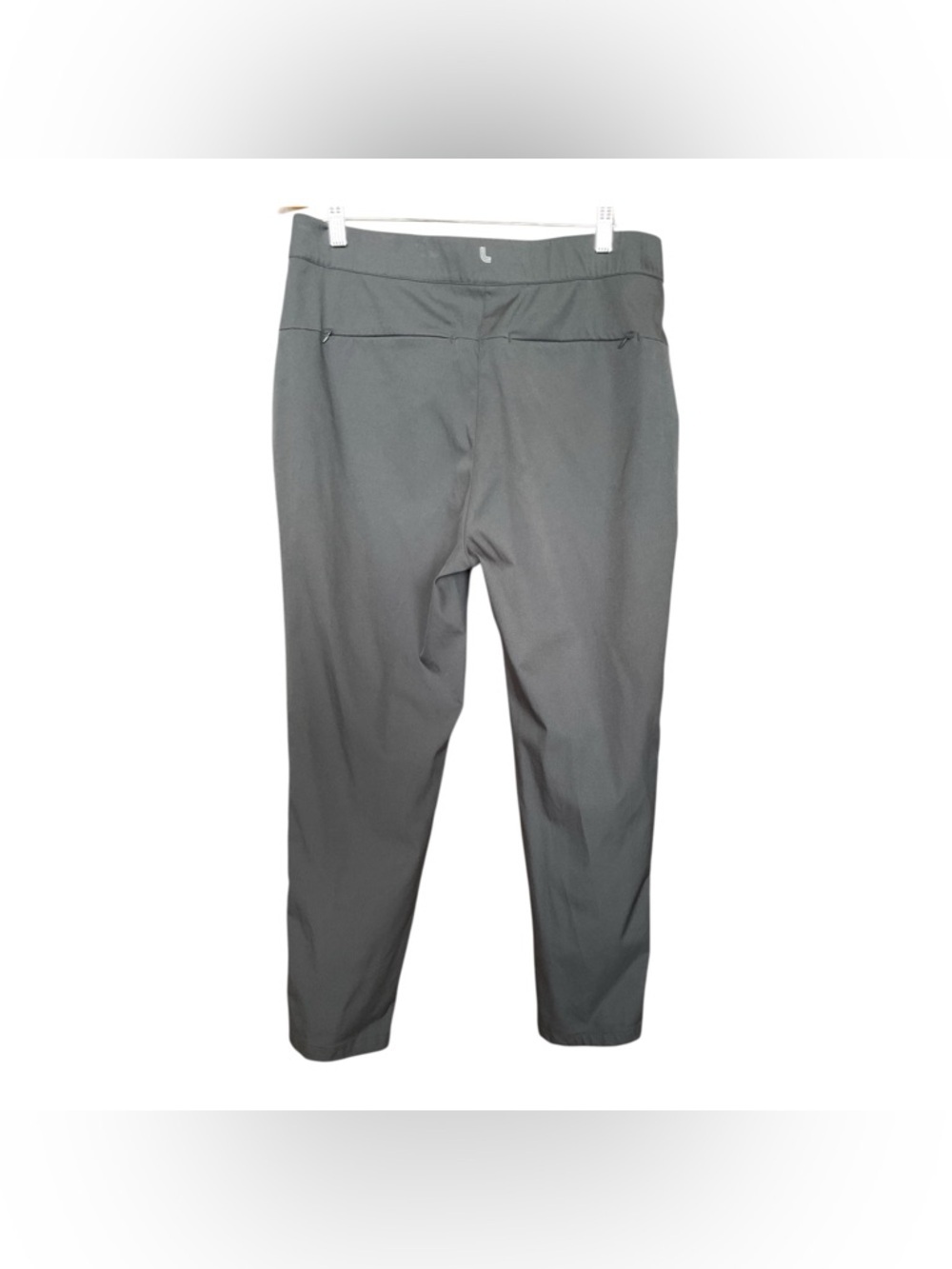 Lolë Grey Travel Pants Size 14 Stretch Lightweight Zip Pocket - Picture 2 of 5